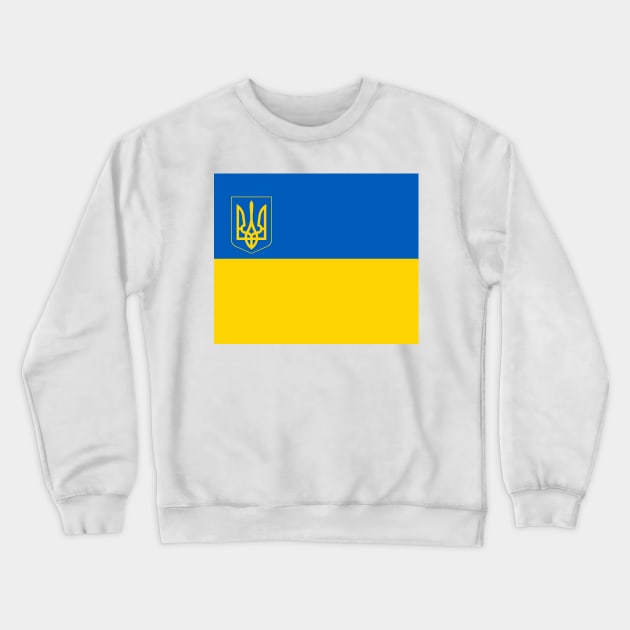 Ukraine Coat of Arms Flag Crewneck Sweatshirt by Scar